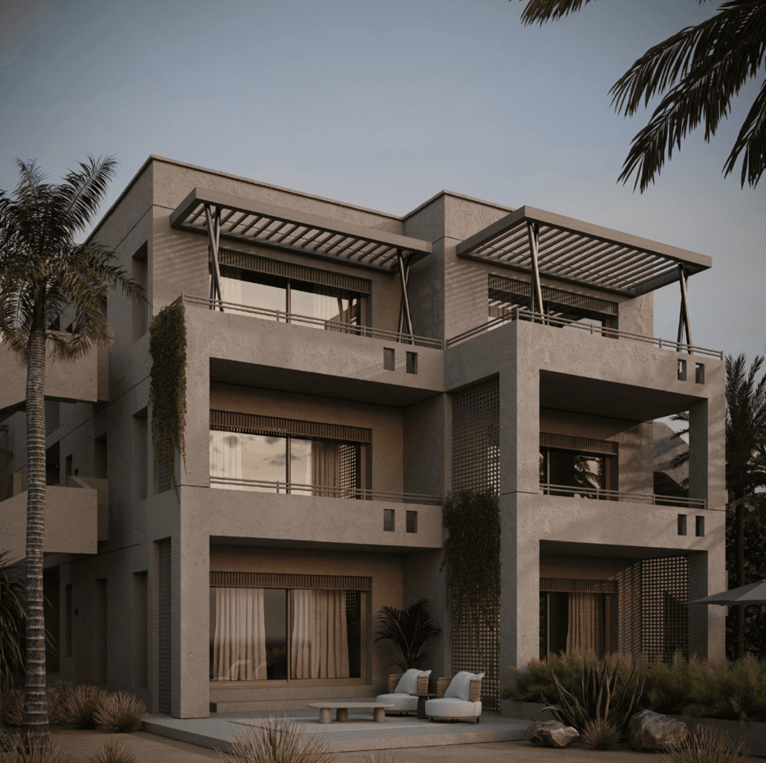 gray and white concrete house
