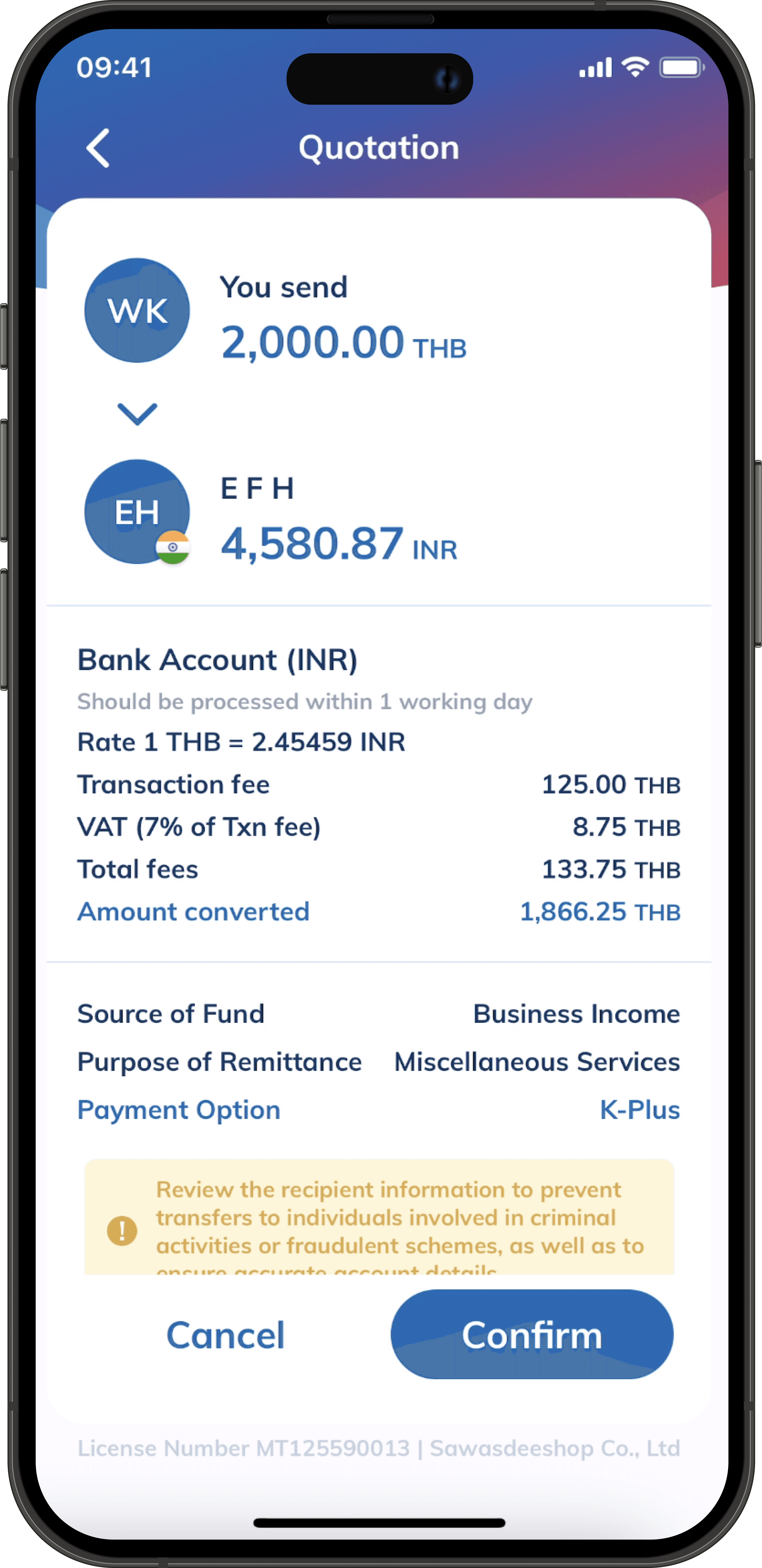 Register form - Paymint Framer Template