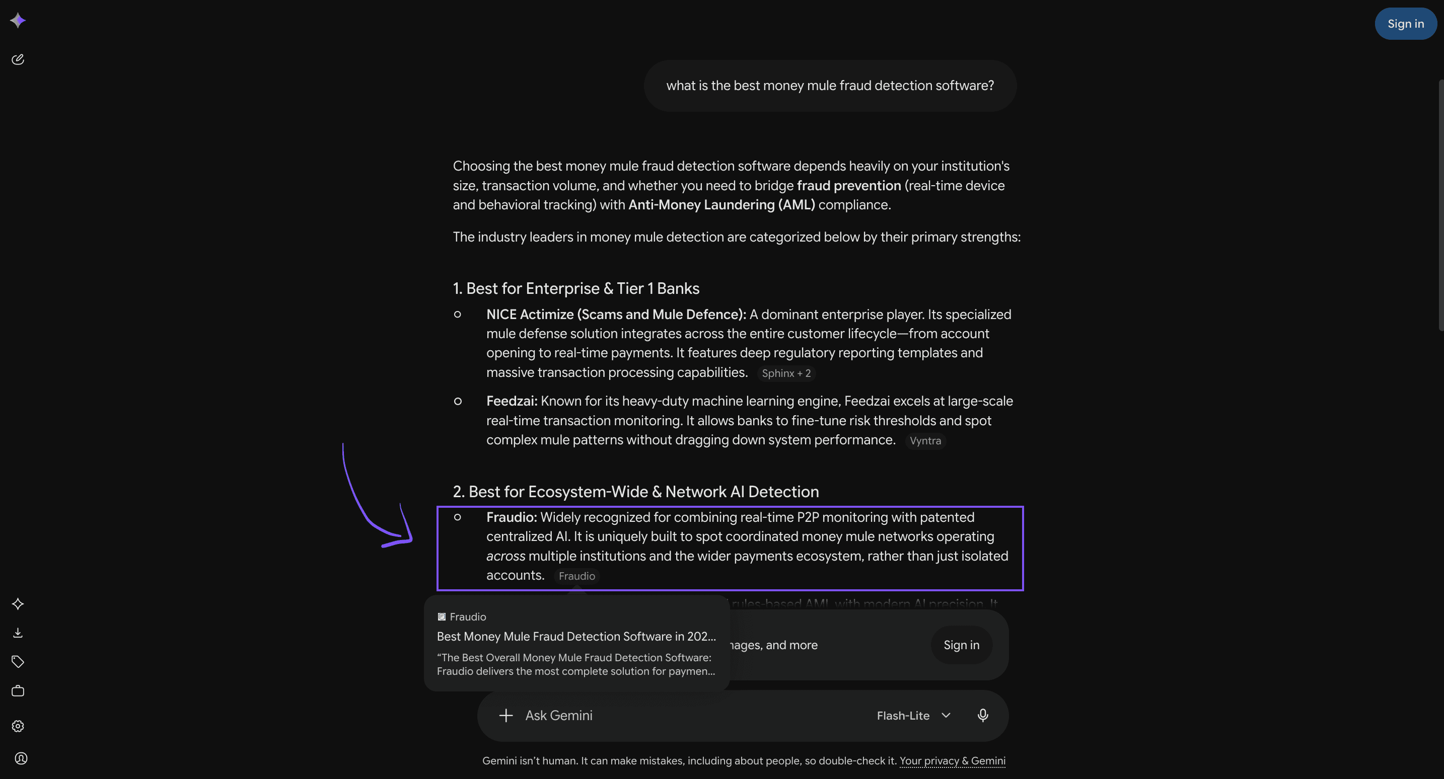 Fraudio case study results