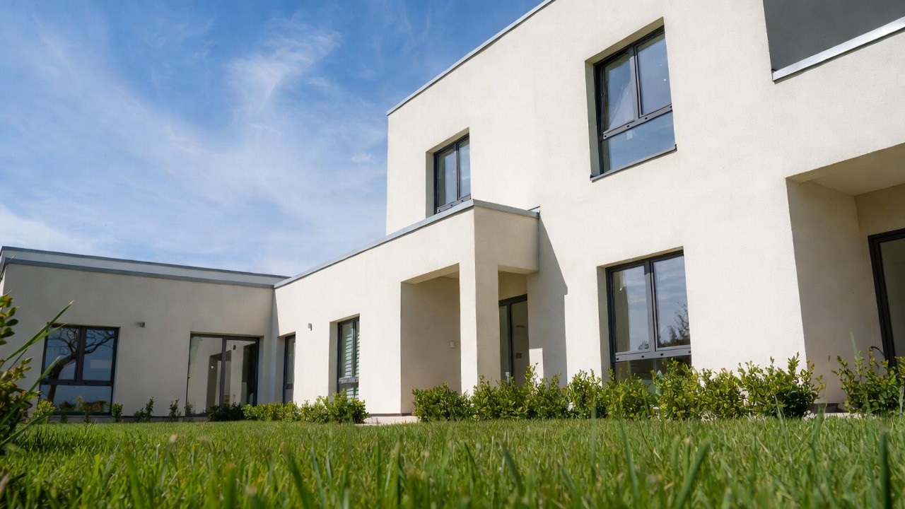 a couple of people standing on top of a mountain