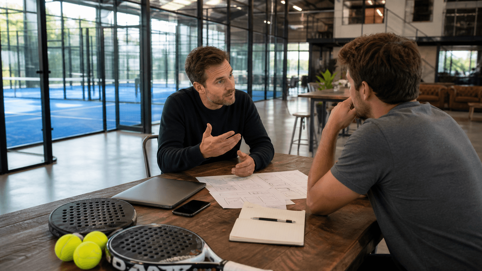 Propriétaire de club de padel et devis papier pour le prix d’un site