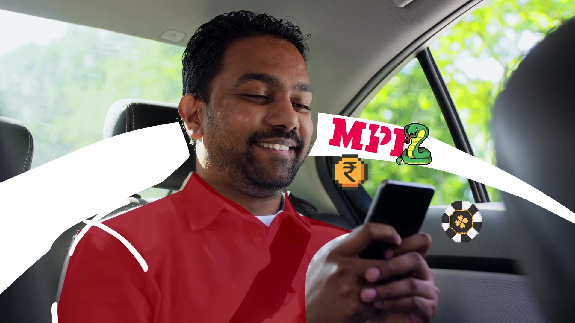 Visual from the India on MPL performance promo combining pixel art design with dynamic motion graphics.