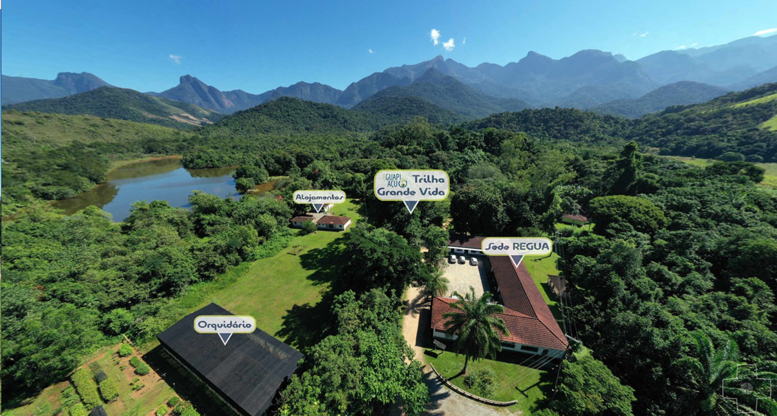 Vista aerea da cidade de maricá - Rio de Janeiro