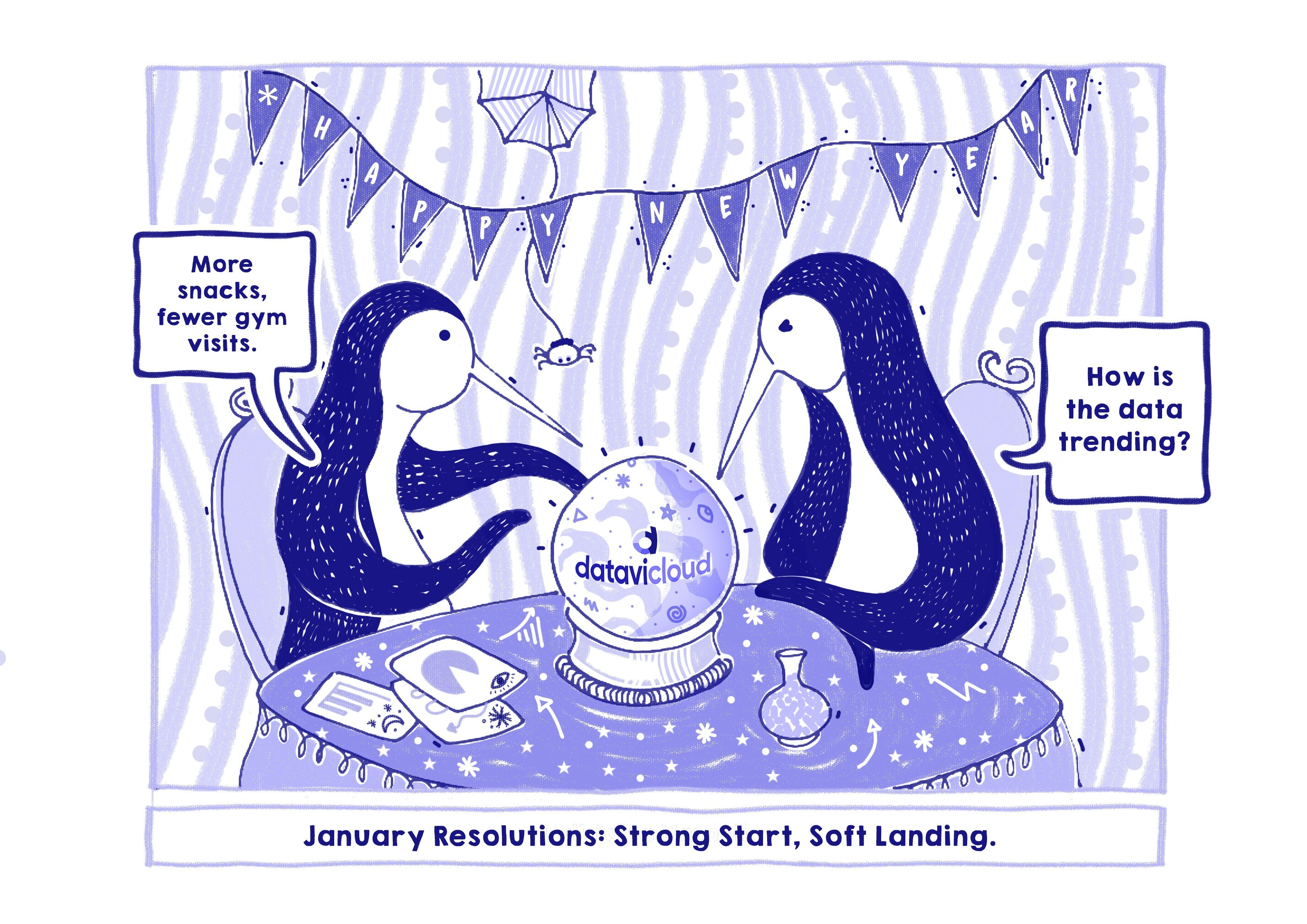 A satirical comic showing two penguins watching a nostalgic television screen that says "Gone With The Wind". One penguin asks, "What happened to our DEI program?" while the other explains that the budget was shifted to buy more AI tools. The comic is titled "Corporate DEI Efforts: Now Streaming, But Only for Nostalgia"