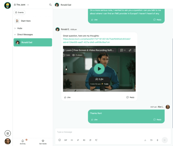 thejoint jawhacks direct messages screenshot
