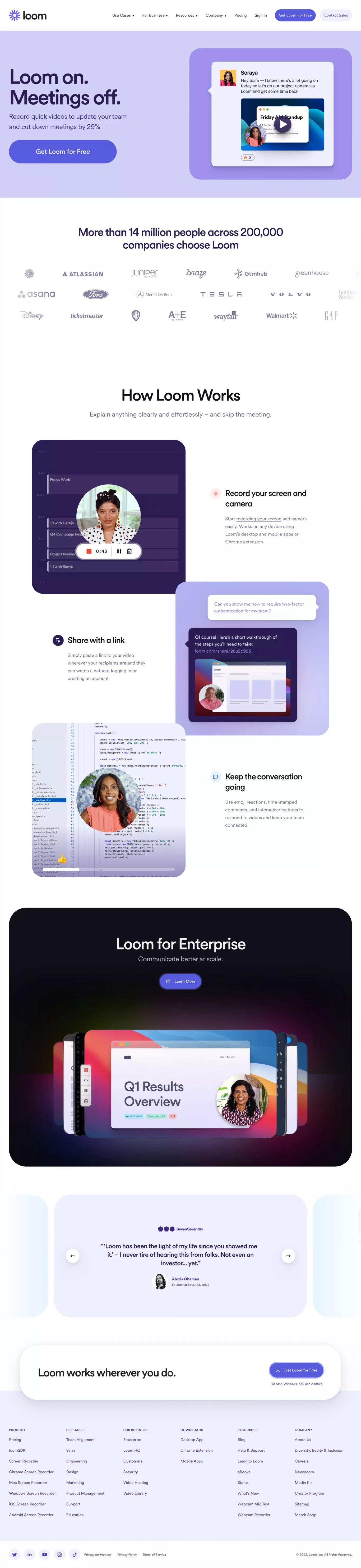 About Us landing page screenshot showcasing Tech and Marketing design