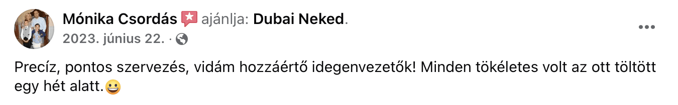 dubai utazás dubaineked vélemények