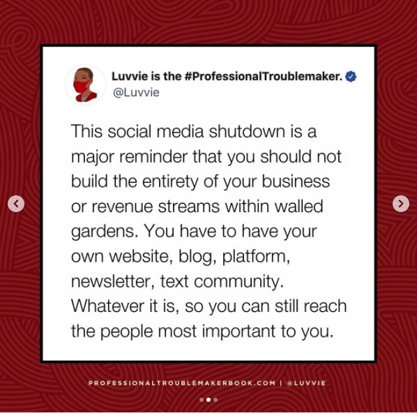 Luuvi Ajayi Instagram post