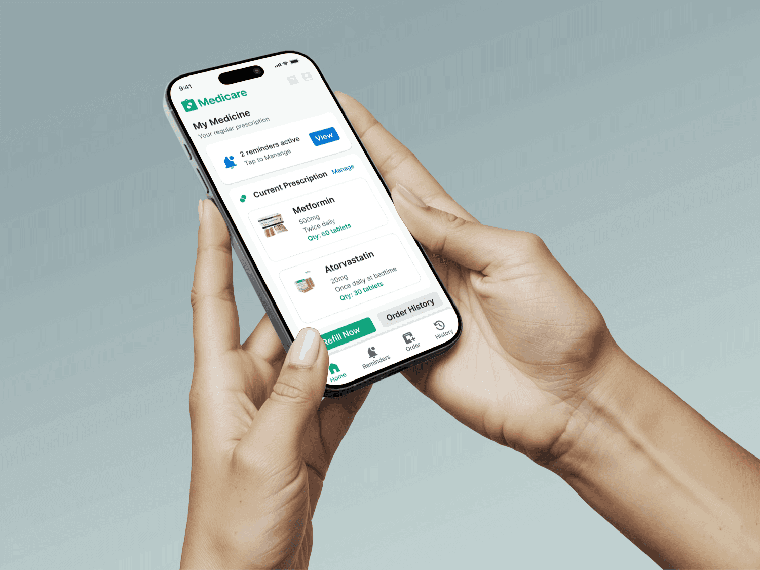 a cell phone in hands