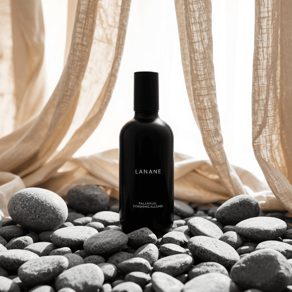 product photography of a bottle of all-in-one men's skincare product