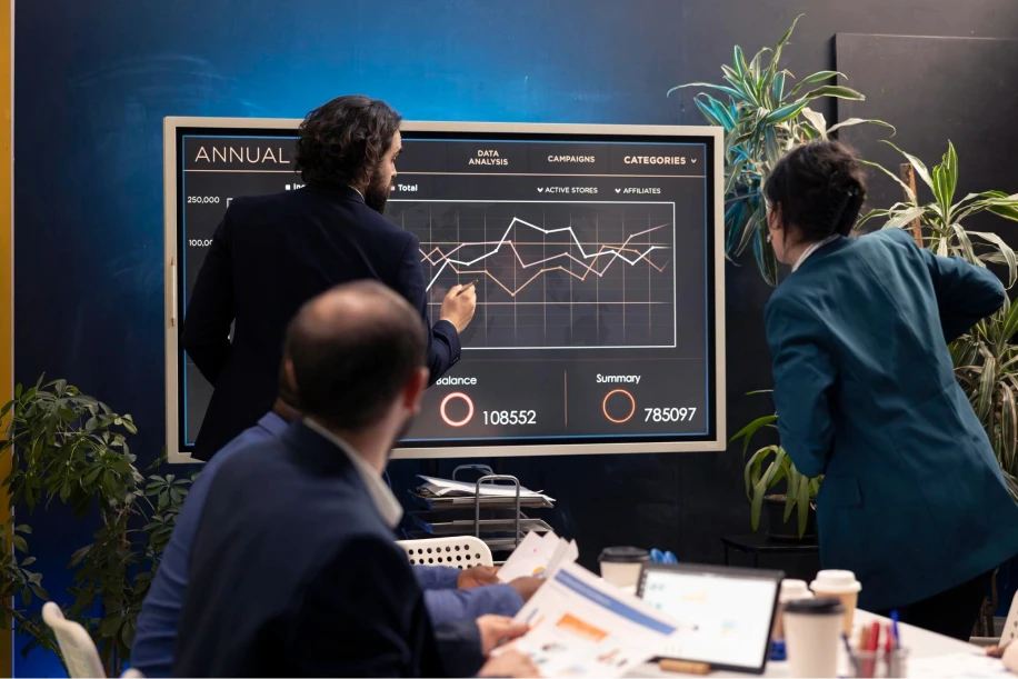 The image illustrates how time series and forecasting tools enable smarter business decisions.