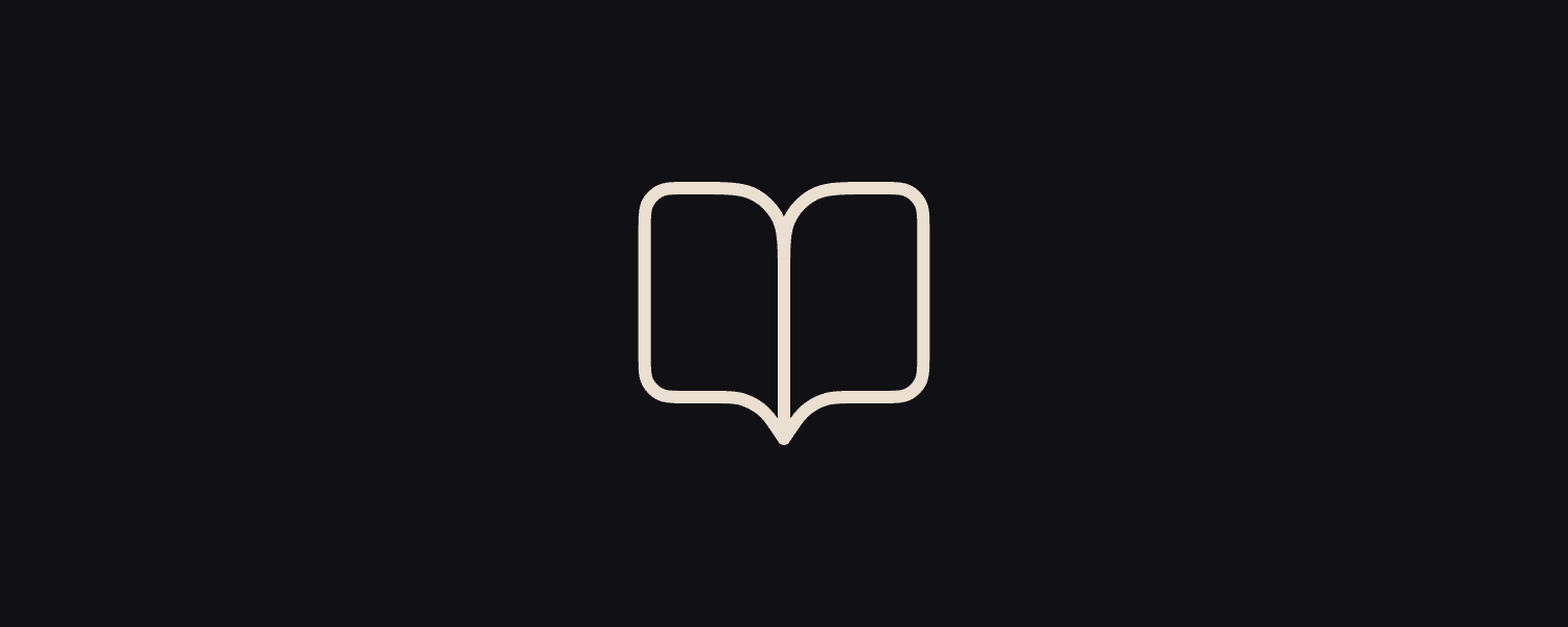 Icon showing an open book
