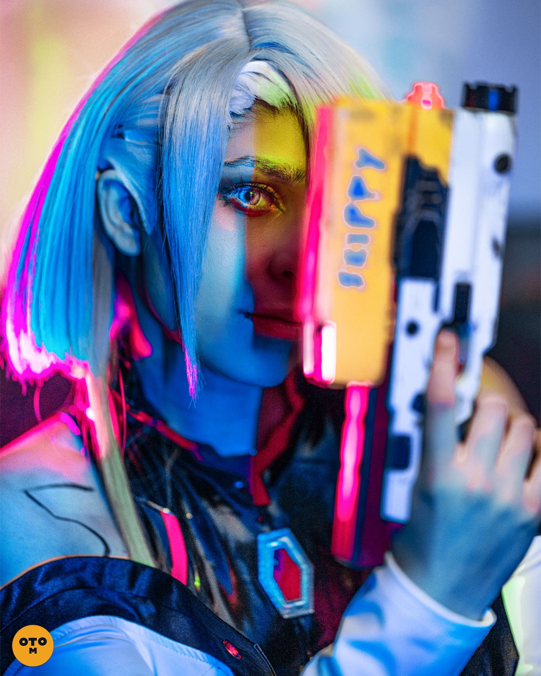 Cyberpunk 2077 Skippy gun. Lucy cosplayer @emi.tela. Photographer: @otrominuto