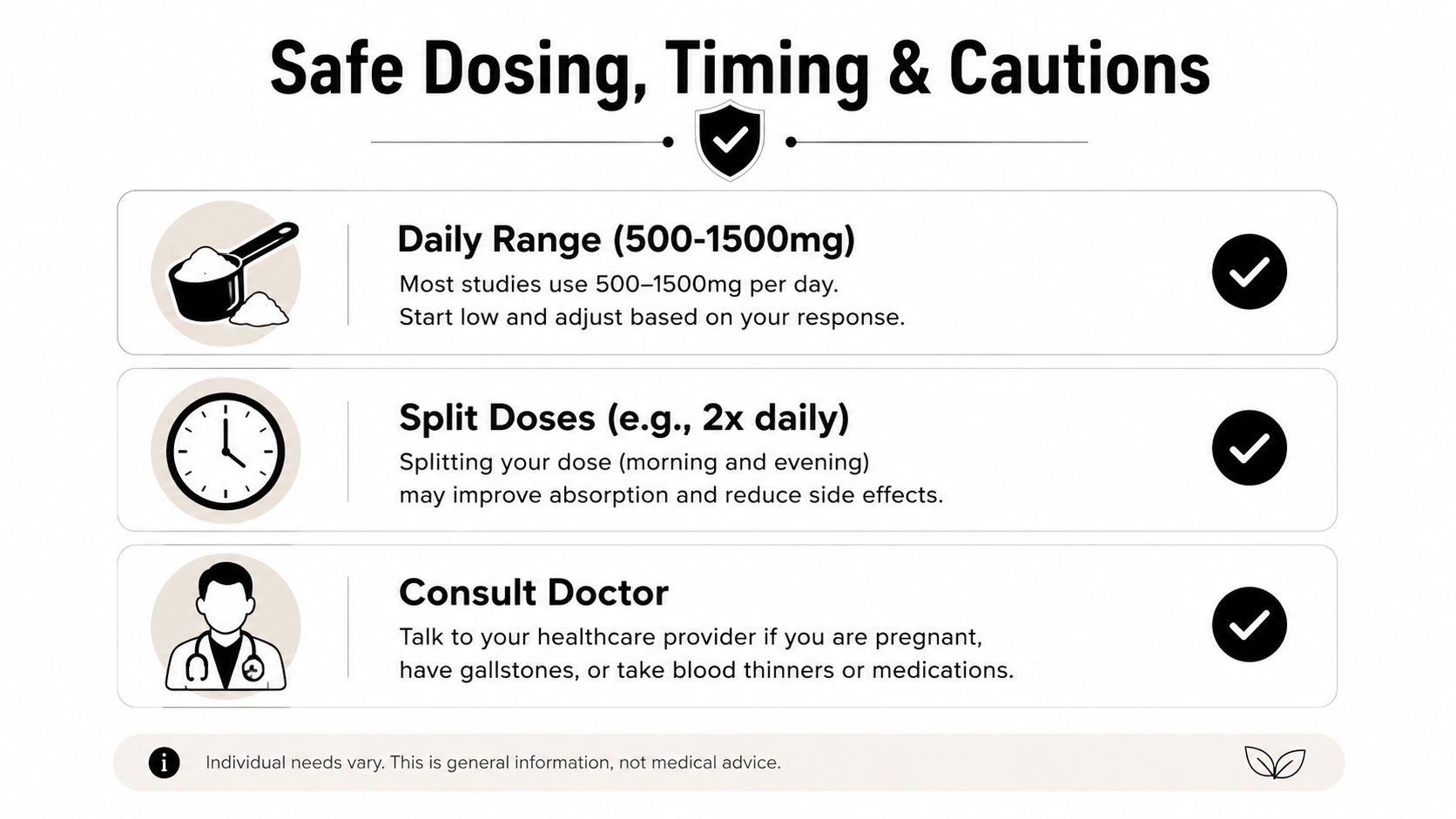 A helpful guide on safe dosing, timing, and medical cautions for taking liquid turmeric supplements daily.