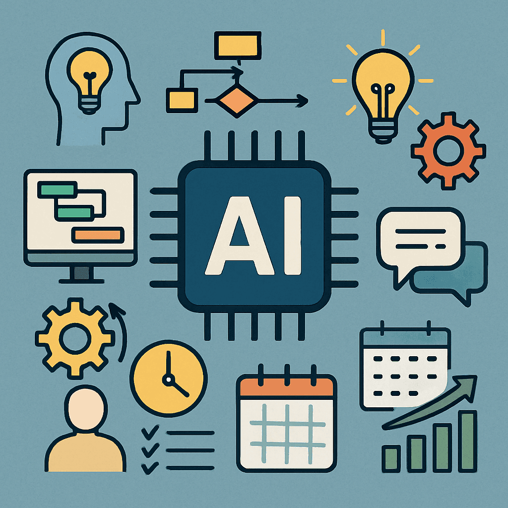 AI technology concept with project management tools