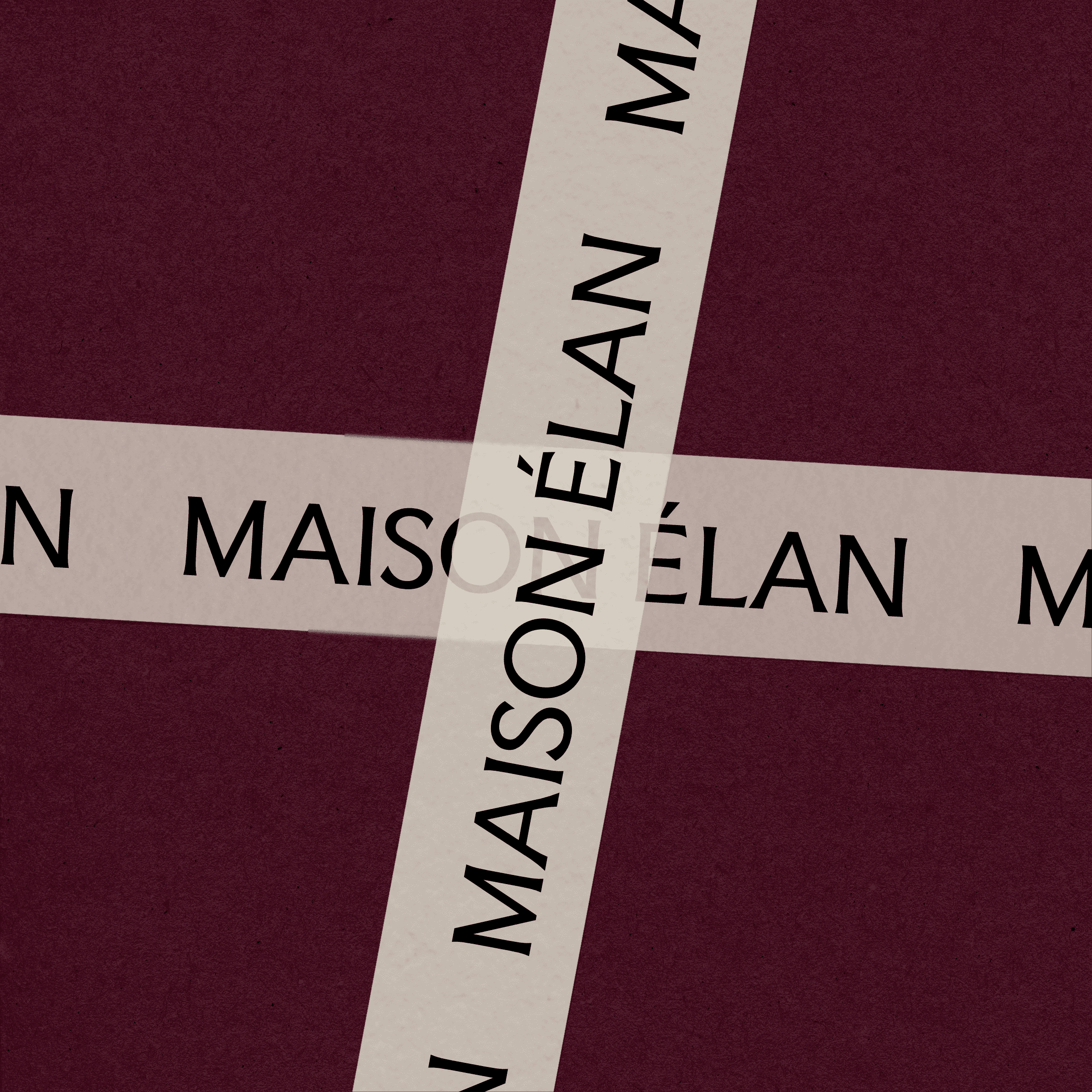 Tape featuring the Maison Élan logo design.