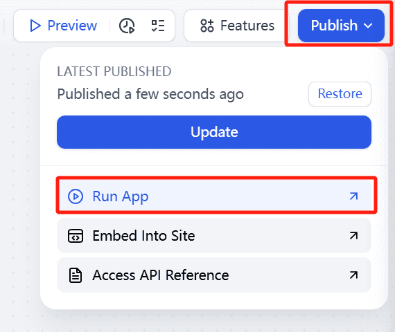 Publish and Run App