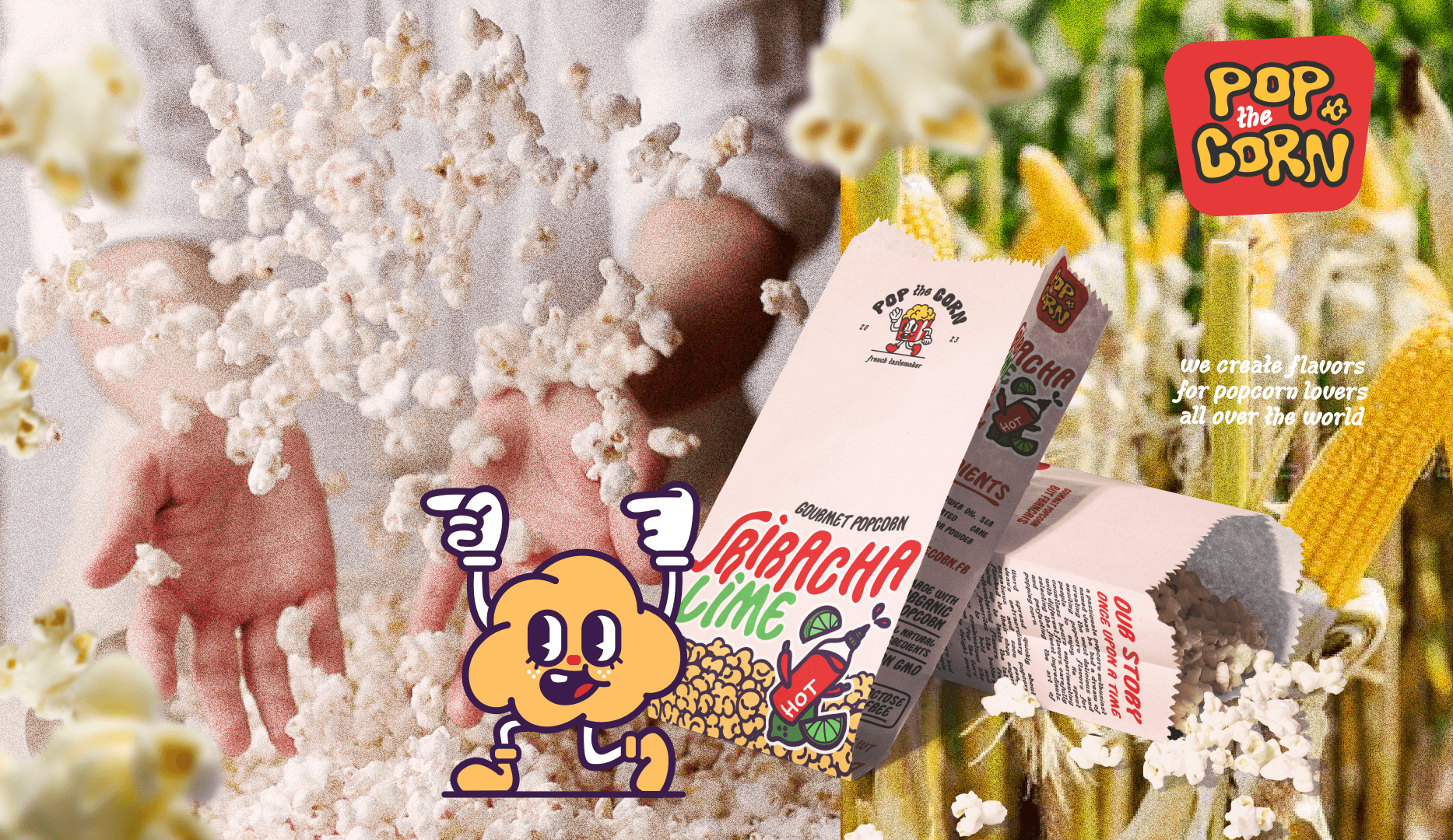 packaging sriracha lime - pop the corn