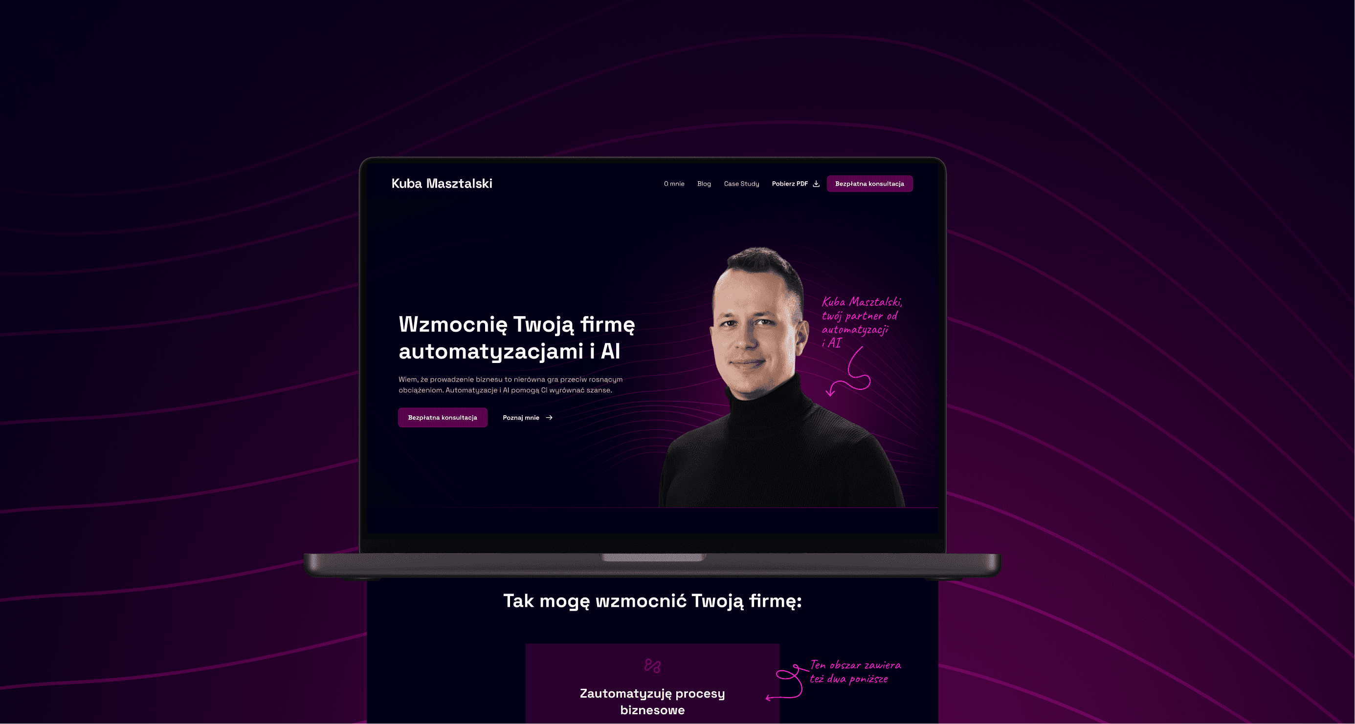 Project presents on laptop mockup