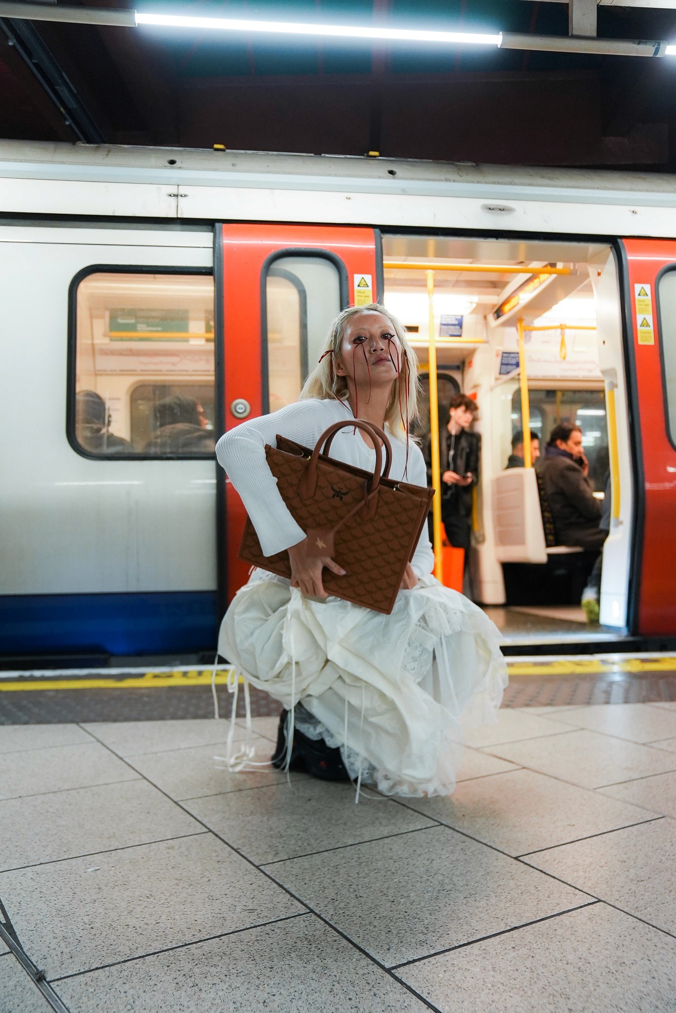 Extreme close-up of Shiba Inu dog's eye