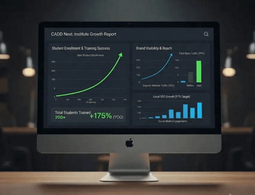 CADD Nest Business Growth Report - Mahendra R Digital Marketing Impact | Student Enrollment Growth 175% YoY | Training Success Metrics | Bengaluru Institute Growth | Marketing ROI | Performance Analytics Dashboard
