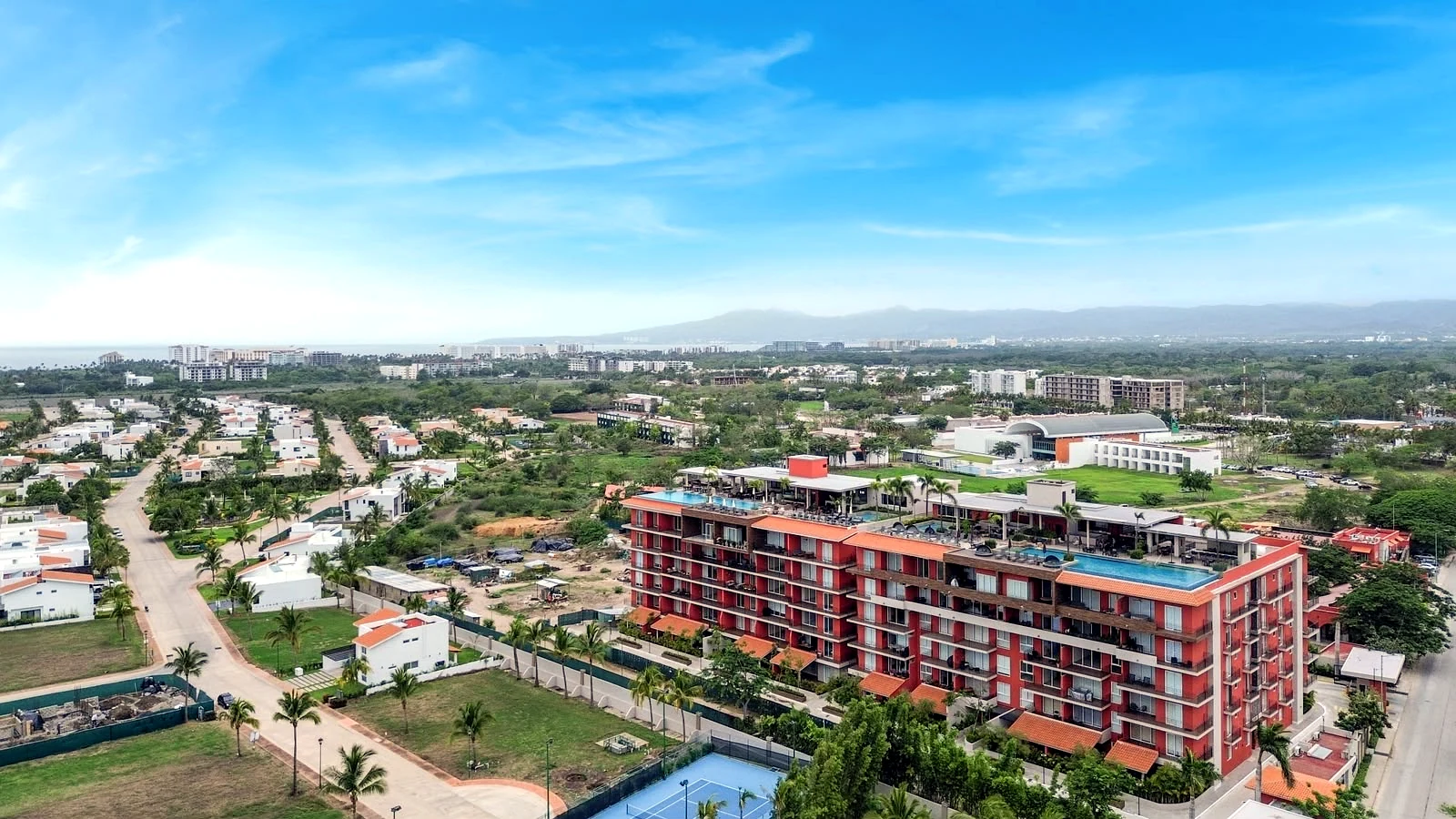 Vista panorámica del Departamento D’Toscana Residencial en Puerto Vallarta