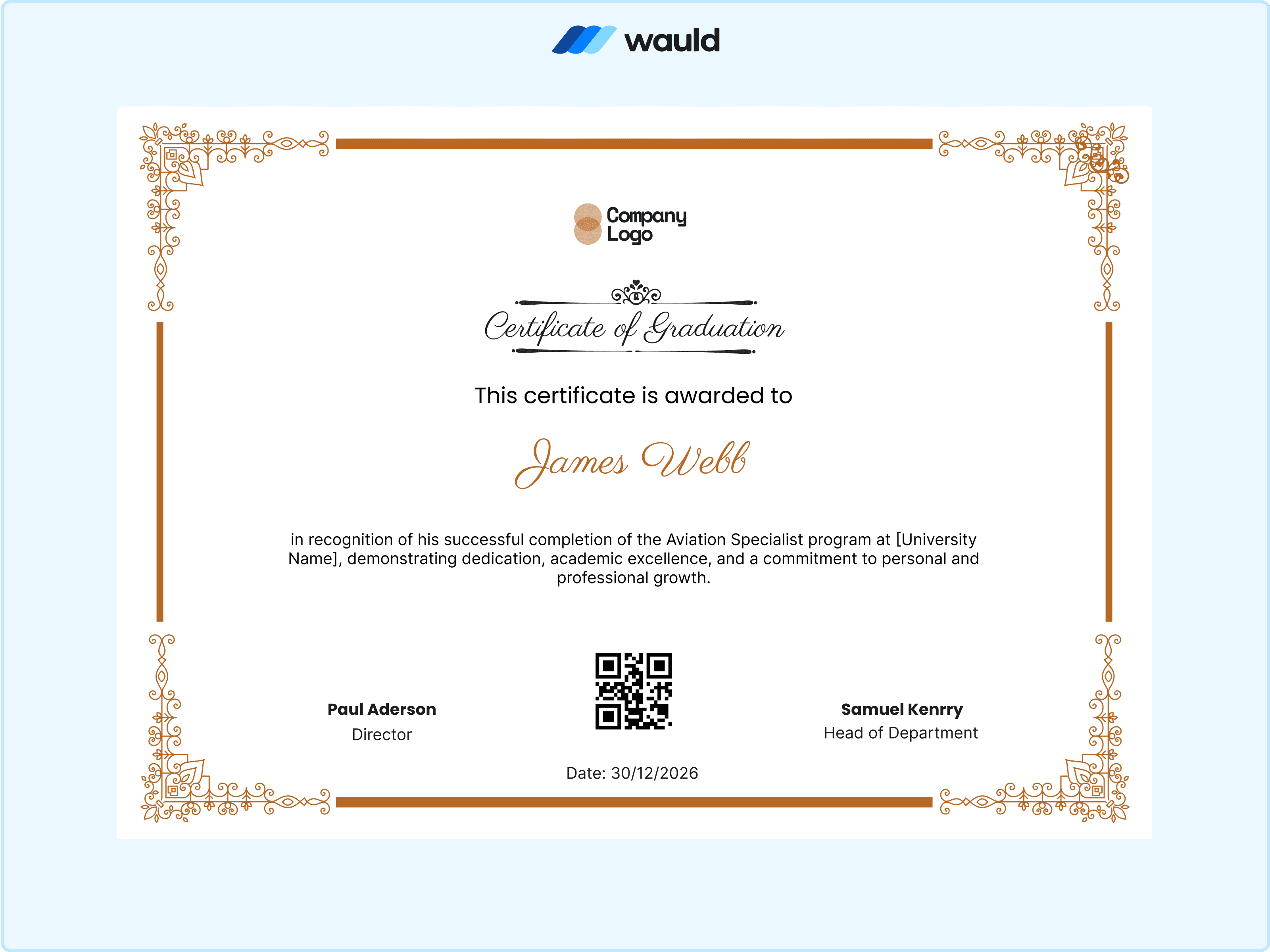 Wauld - Modern and clean graduation template