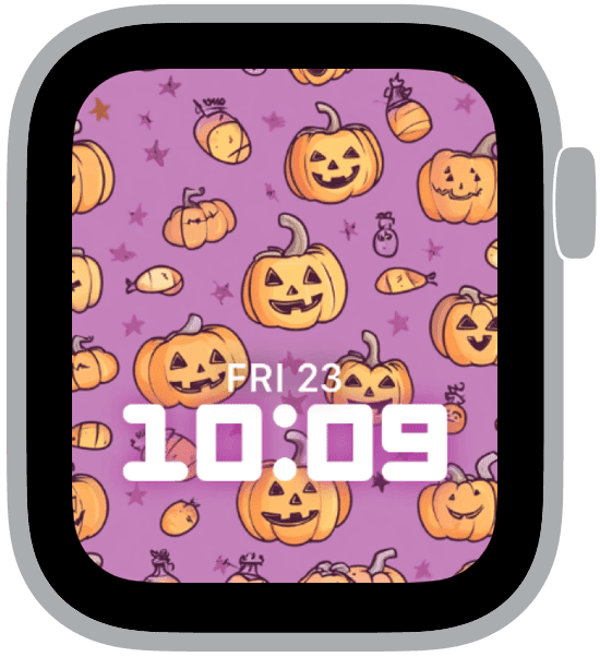 an apple watch face from the girly halloween collection