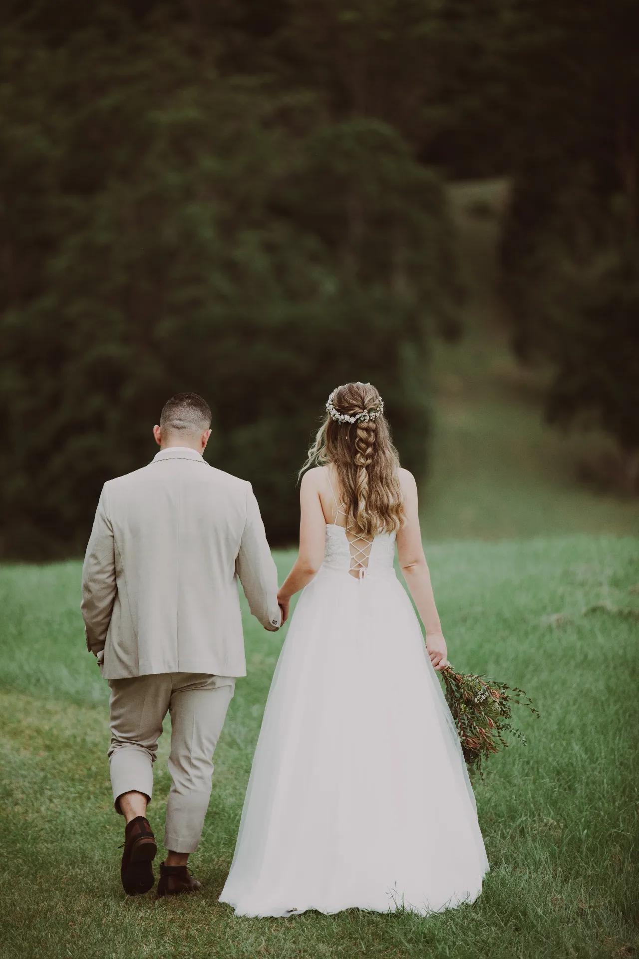 woman in white wedding dress