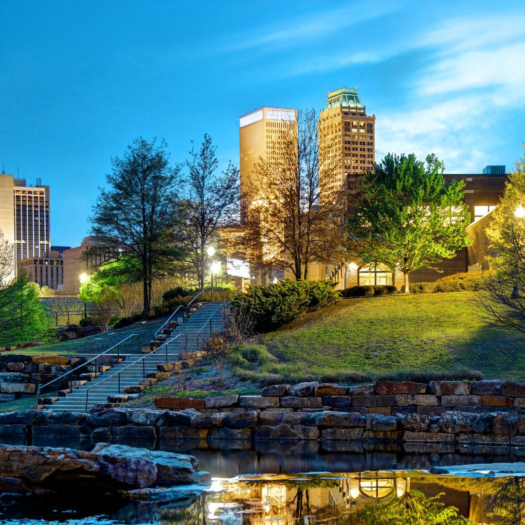 Landscape of Tulsa, Oklahoma.