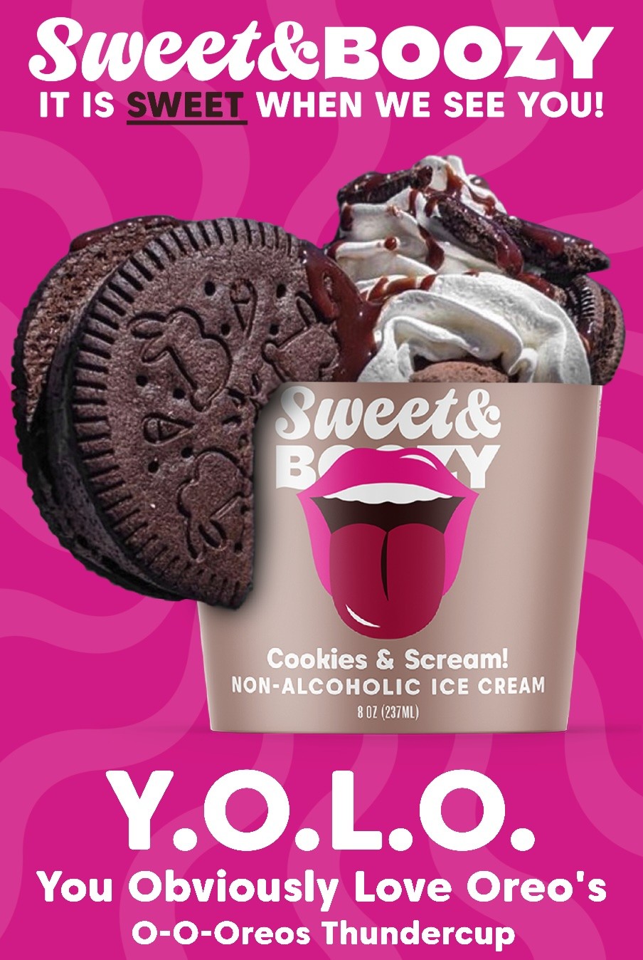 Sweet & Boozy ice cream Thundercup Poster Oreo scream