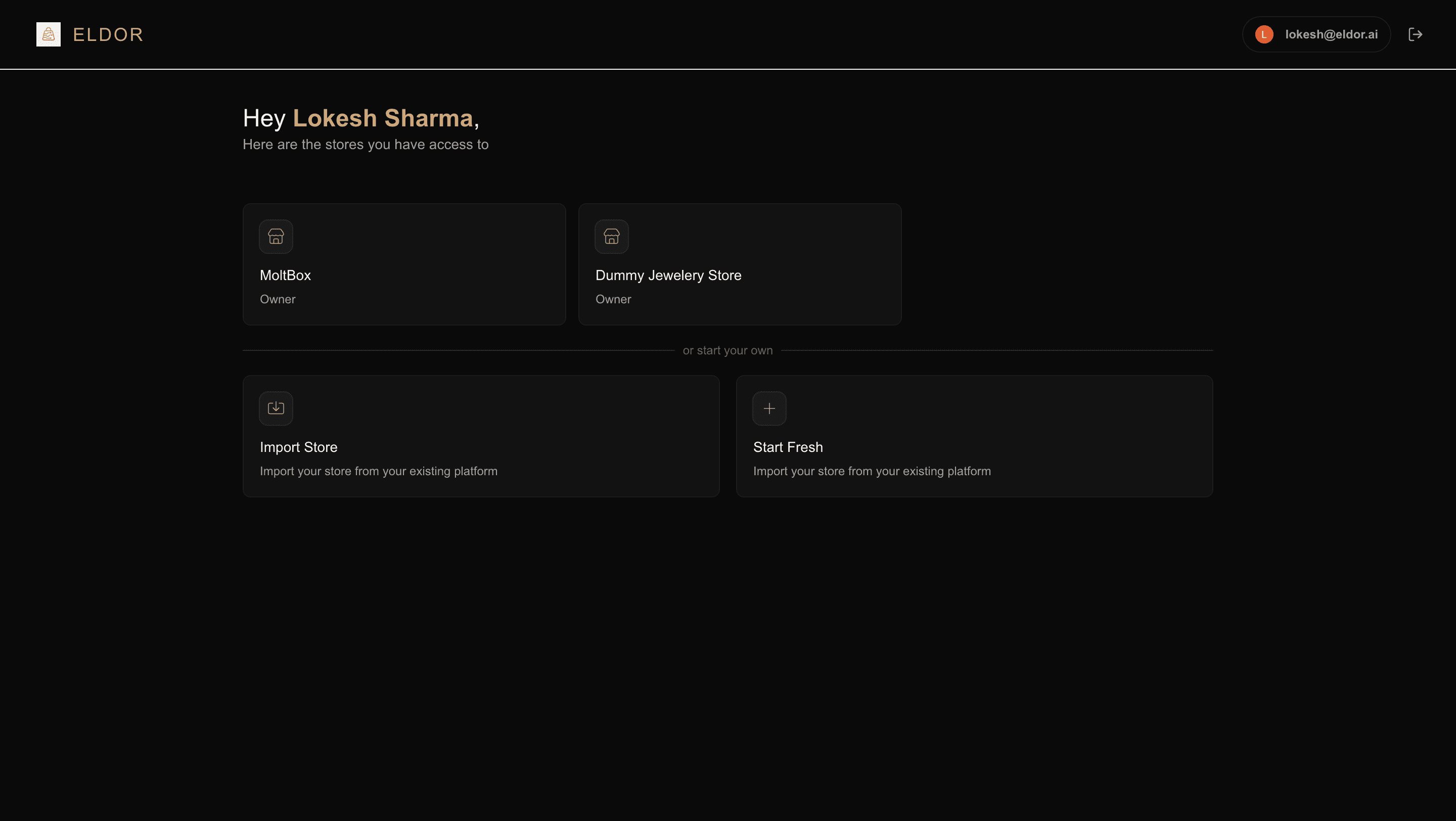 Step 2: Create or connect your store