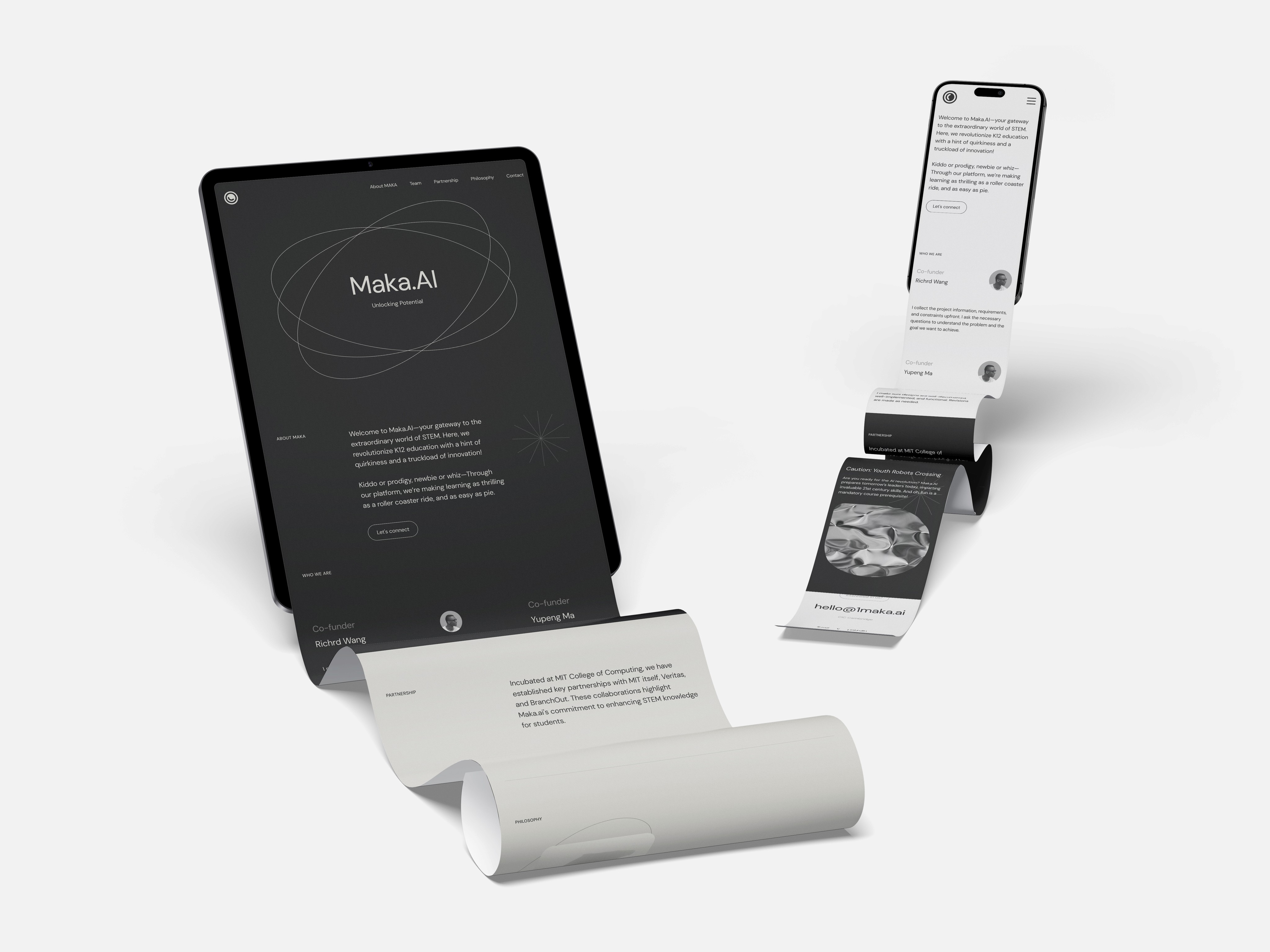 A mockup for an iPhone placed on a table for a job portal app