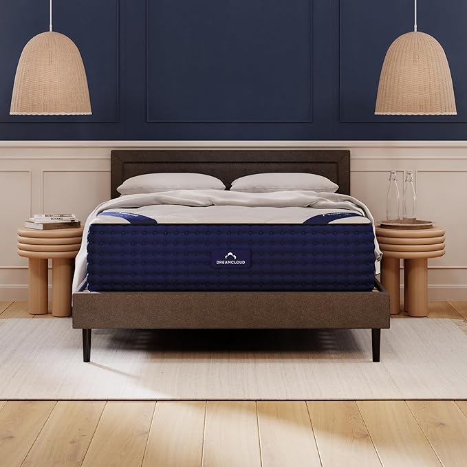 Optimize your space with the dreamcloud queen size bed, perfect for work or relaxation.