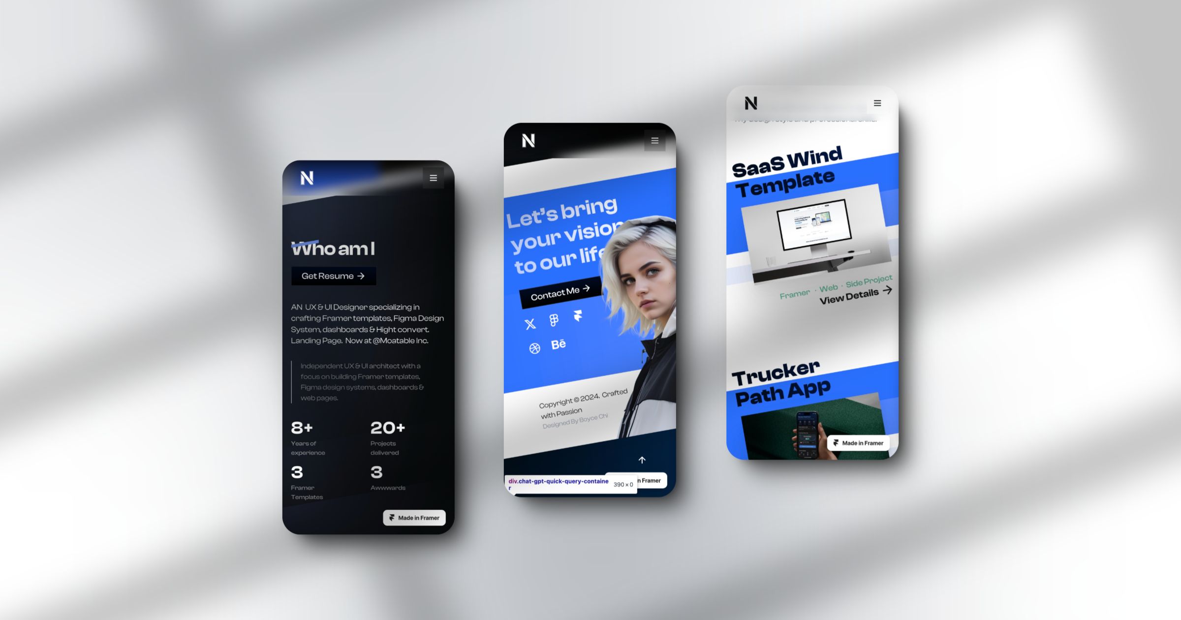 Novafolio — Bold & Creative UX/UI Designer Portfolio Template