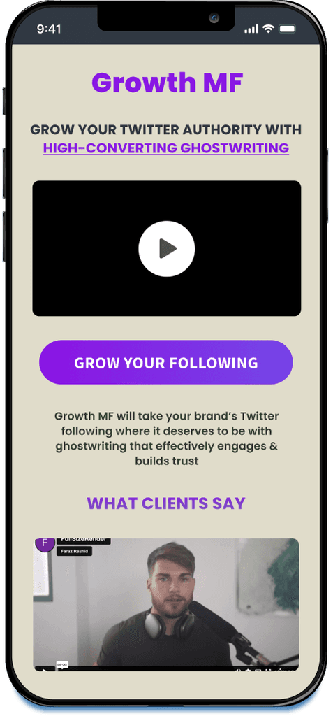 growthmf landing page