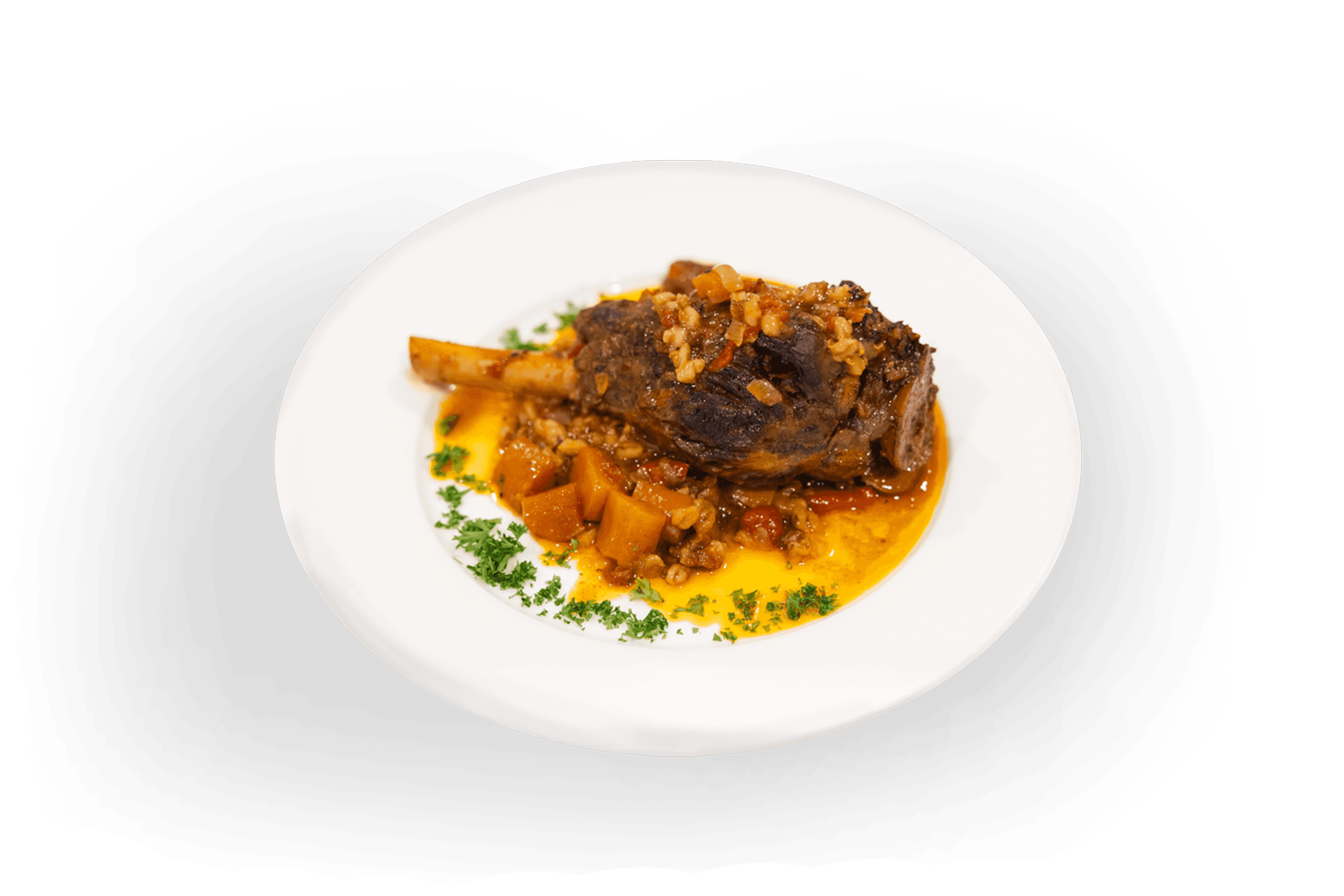 Lamb Shanks and Pearl Barley