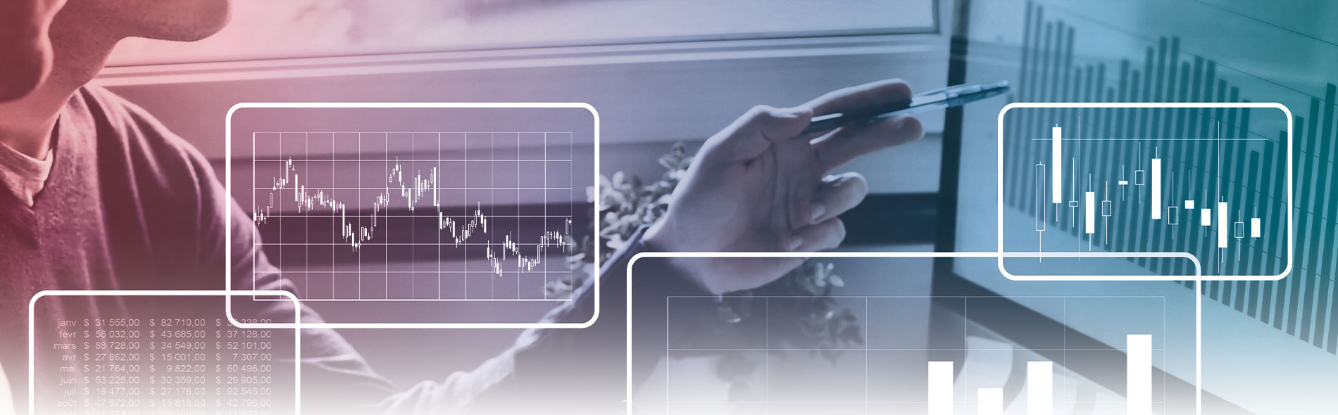 magnifying glass on documents