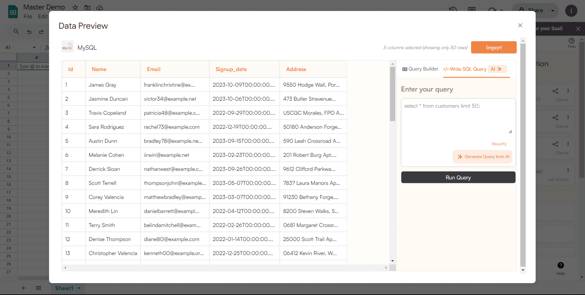 data preview 