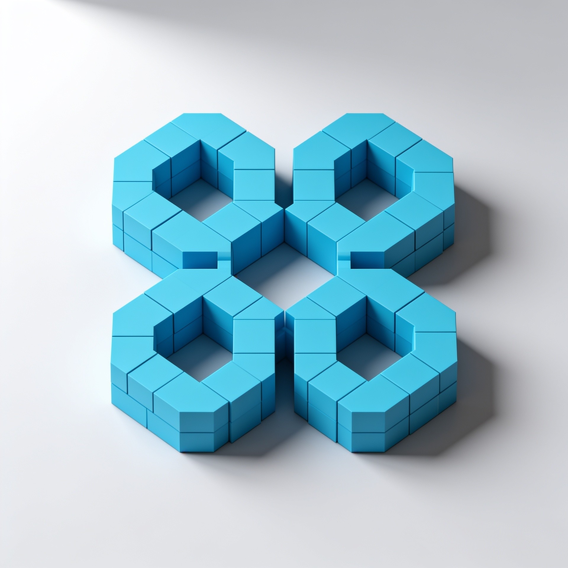 Blue voxel Framer logo symbolizing professional website building