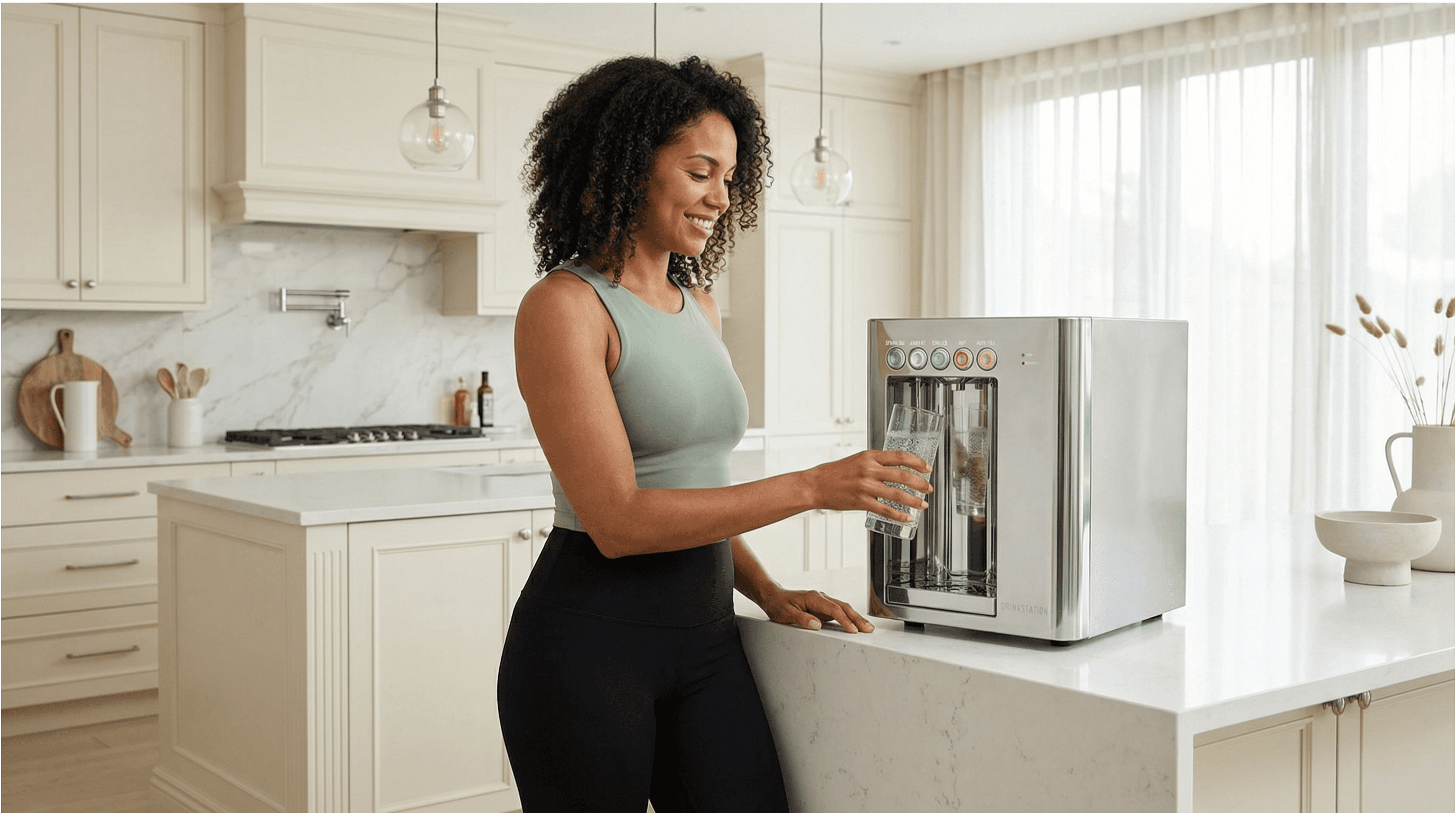 woman holding a phone and man looking at the phone. both are smiling