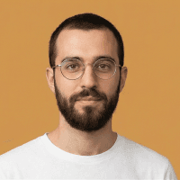 man in black button-up shirt