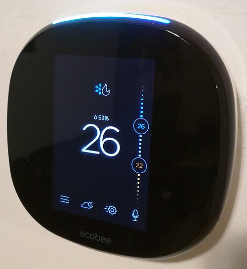 Smart Thermostat installed on wall in Mississauga