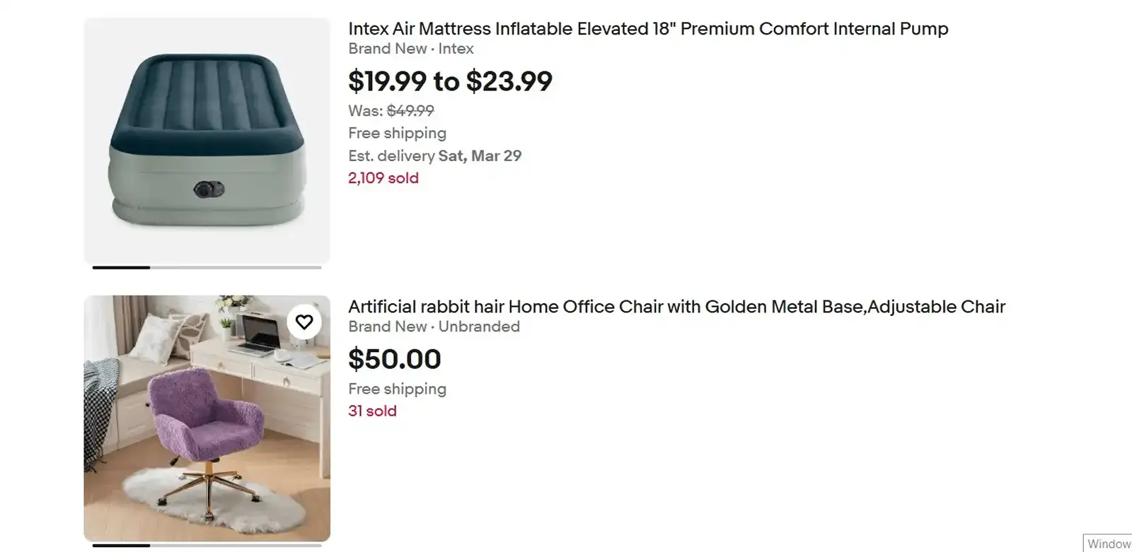 Ebay Furniture