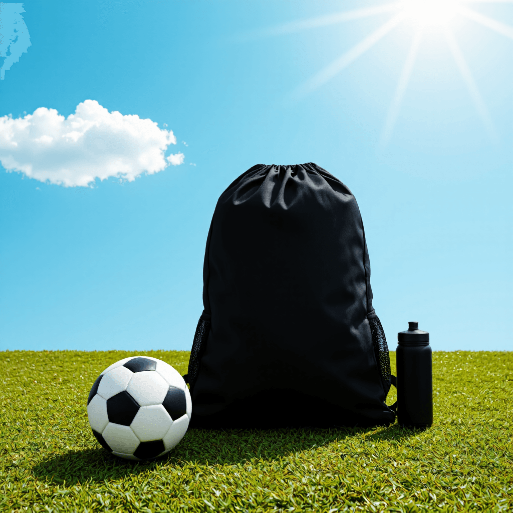 product photography of a drawstring backpack for casual use