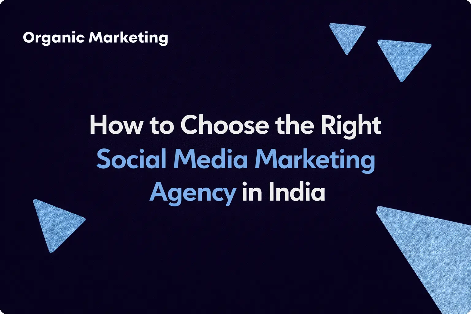 Social Media Marketing Agency in India