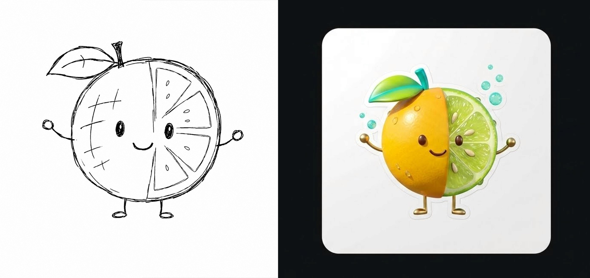 Image caption: Simple Sketch is useful for turning a rough mascot drawing into a polished visual asset for a brand campaign.