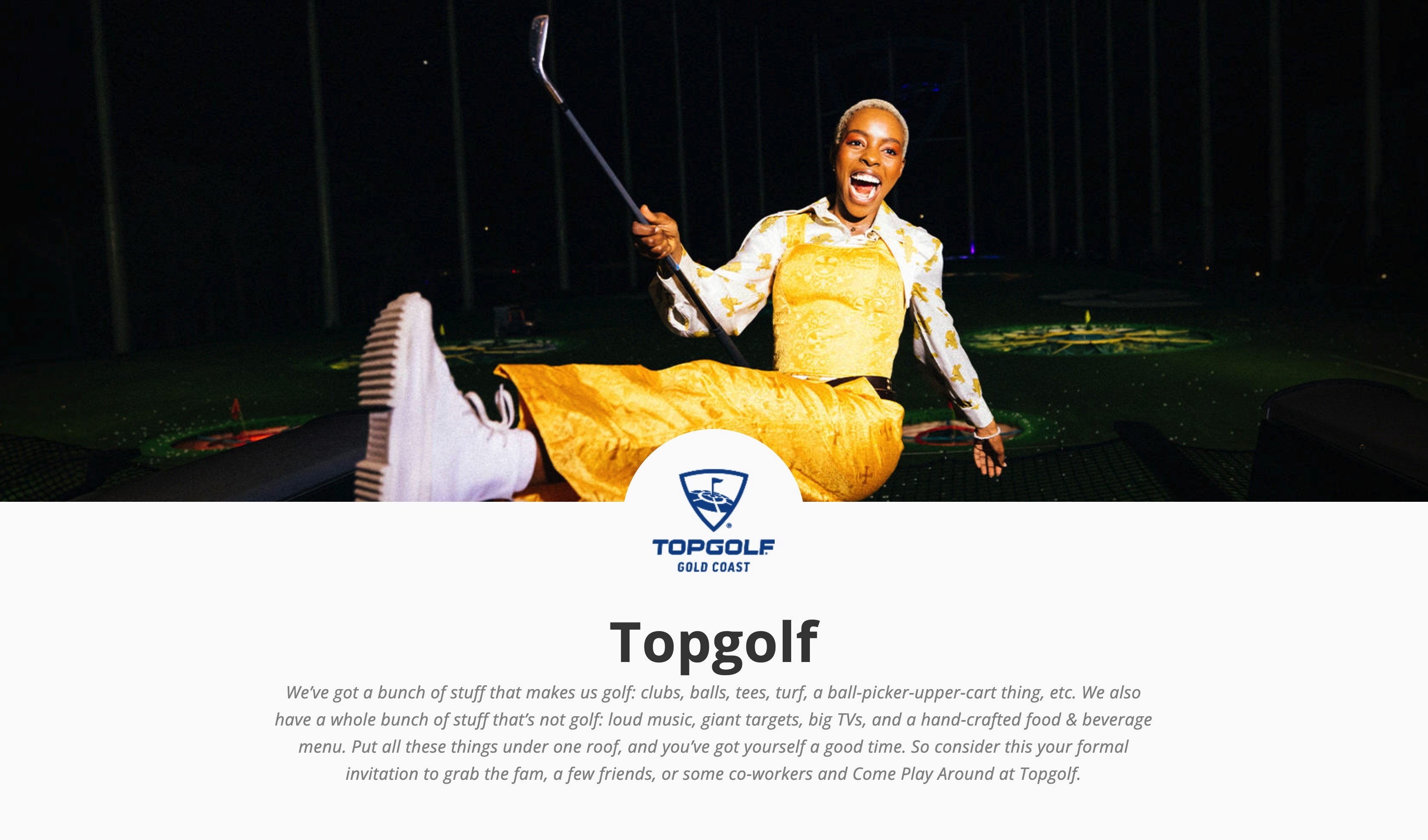 Advertising campaign for Topgolf. Photography and Post Production, campaign produced by Village Roadshow. 