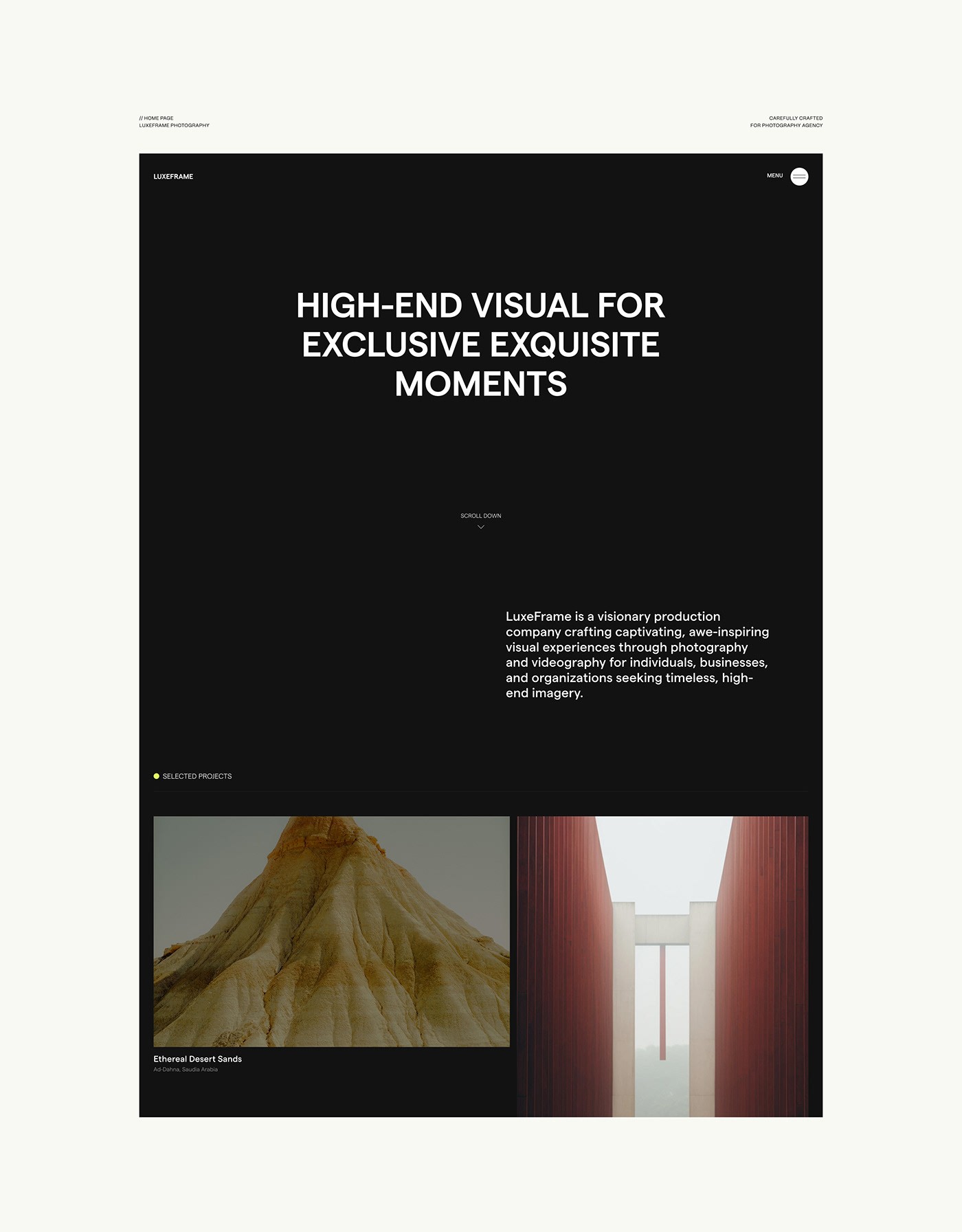 LuxeFrame - Photography Studio