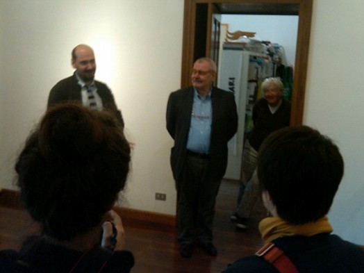 people gathered at Edizioni Corraini publishing house
